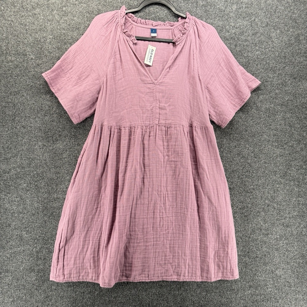 Old Navy Dress Womens M Purple A-Line Boho Cottagecore Peasant Coquette Western